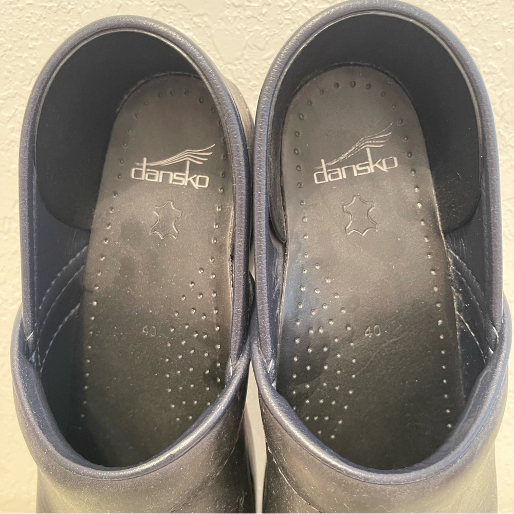 Dankso Clogs Shoes Black Leather Size 40 - Picture 10 of 11